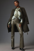 Load image into Gallery viewer, Avec Les Filles Faux Leather Kick-Flare Trousers