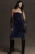 Load image into Gallery viewer, Pilcro Strapless Corduroy Slim Midi Dress
