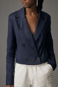 Load image into Gallery viewer, Maeve Linen Cropped Blazer