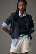 Load image into Gallery viewer, Maeve Linen Cropped Blazer