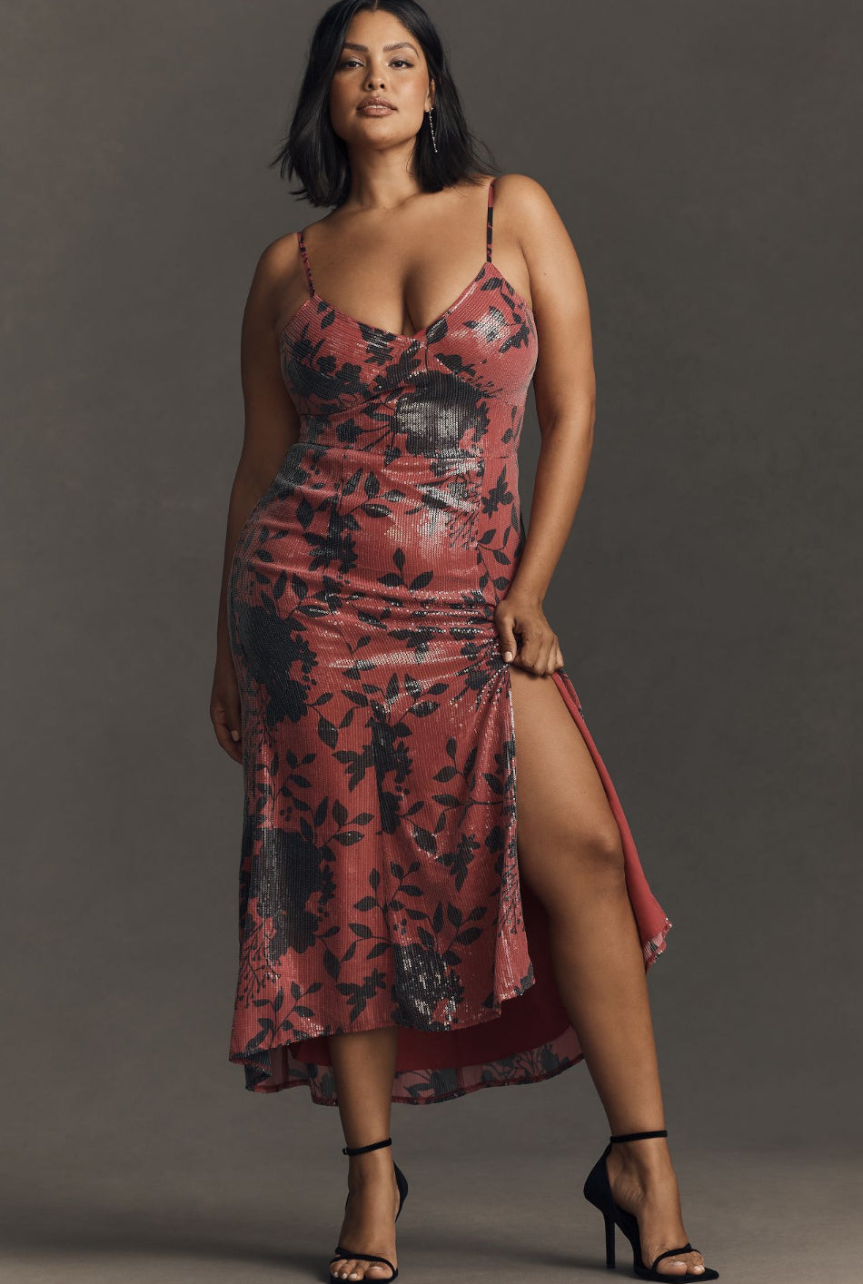 Hutch V-Neck Sequin Midi Dress – katie + hubbell
