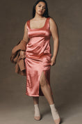 Load image into Gallery viewer, Maeve Square-Neck Satin Stretch Midi Dress