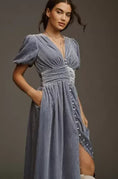 Load image into Gallery viewer, The Katerina Button-Front Dress: Velvet Edition