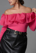 Load image into Gallery viewer, By Anthropologie Off-The-Shoulder Organza Ruffle Top