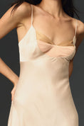 Load image into Gallery viewer, By Anthropologie Colourblock Satin Slip Mini Dress