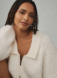Load image into Gallery viewer, By Anthropologie Zip-Up Brushed Sweater Cardigan