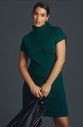 Load image into Gallery viewer, By Anthropologie Mock-Neck Cap-Sleeve Mini Dress