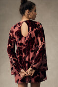 Load image into Gallery viewer, Hutch Long-Sleeve Velvet Mini Dress