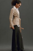 Load image into Gallery viewer, Maeve Pleated-Back Belted Blazer