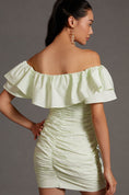 Load image into Gallery viewer, Maeve Ruched Off-The-Shoulder Dress - EUC