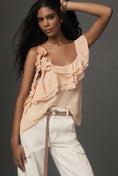 Load image into Gallery viewer, By Anthropologie Sheer Ruffled Tendrils Tank