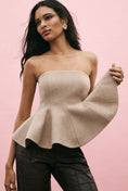 Load image into Gallery viewer, Mare Mare x Anthropologie Strapless Peplum Top