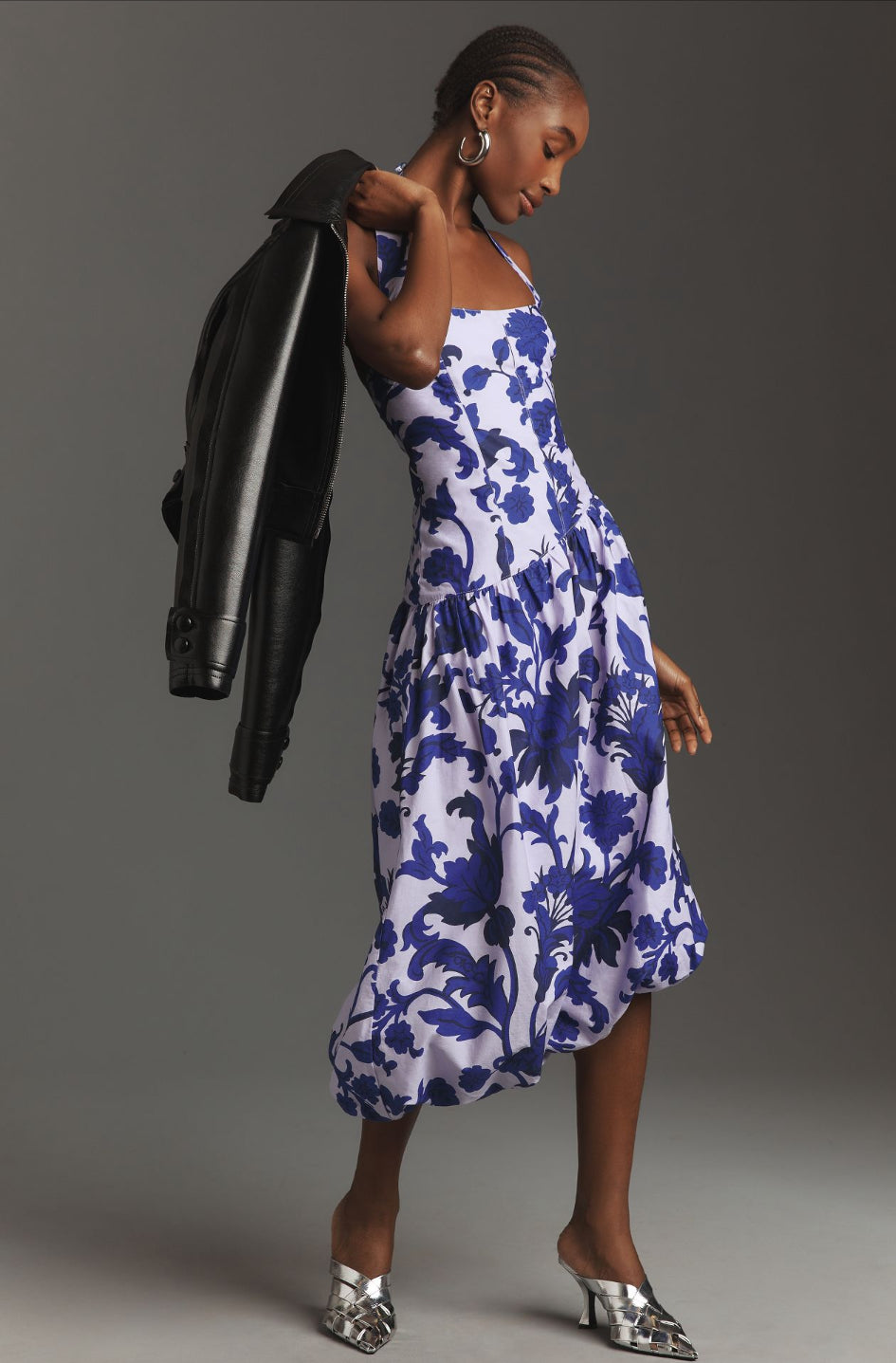 Maeve Halter Bubble Midi Dress Maeve Halter Bubble Midi Dress