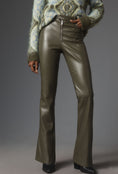 Load image into Gallery viewer, Avec Les Filles Faux Leather Kick-Flare Trousers