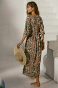 Load image into Gallery viewer, Malai Printed V-Neck Midi Dress