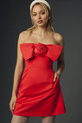 Load image into Gallery viewer, Hutch 3D Rosette Strapless Mini Dress