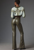 Load image into Gallery viewer, Avec Les Filles Faux Leather Kick-Flare Trousers