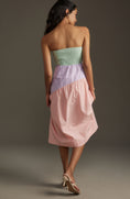 Load image into Gallery viewer, Maeve Colorblock Strapless Midi Dress