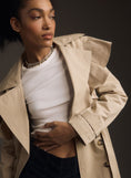 Load image into Gallery viewer, By Anthropologie Ruffled Trench Coat