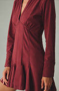 Load image into Gallery viewer, Pilcro Long-Sleeve V-Neck Seamed Mini Dress