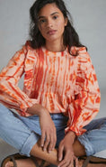 Load image into Gallery viewer, Samant Chauhan Emilia Ruffled Tie-Dye Blouse