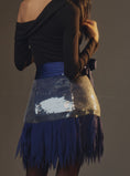 Load image into Gallery viewer, Maeve Sequin Drop-Waist Mini Skirt