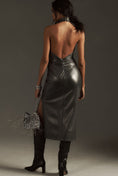 Load image into Gallery viewer, By Anthropologie Halter Slim Ruched Midi Dress