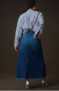Load image into Gallery viewer, The Madi Front-Slit Denim Skirt by Pilcro