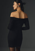 Load image into Gallery viewer, By Anthropologie Off-The-Shoulder Long-Sleeve Mini Dress
