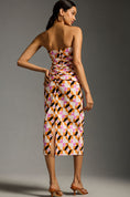 Load image into Gallery viewer, By Anthropologie Printed Strapless Slim Ruched Midi Dress