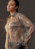 Load image into Gallery viewer, Pilcro Shrunken Sequin Buttondown Shirt