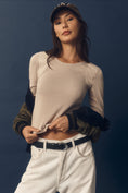 Load image into Gallery viewer, Maeve Faux Leather-Inset Pullover