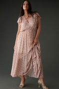 Load image into Gallery viewer, By Anthropologie V-Neck Flutter-Sleeve Dress