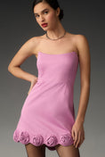 Load image into Gallery viewer, Maeve Strapless Rosette-Trim Mini Dress