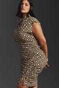 Load image into Gallery viewer, The Maya Ruched Cowl-Neck Dress: Printed Mini Edition