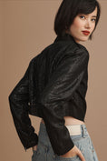 Load image into Gallery viewer, By Anthropologie Sequin Cropped Moto Biker Jacket