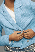 Load image into Gallery viewer, Maeve Tweed Cropped Blazer