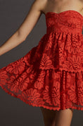 Load image into Gallery viewer, Maeve Strapless Lace Mini Dress