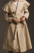 Load image into Gallery viewer, By Anthropologie Ruffled Trench Coat