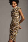 Load image into Gallery viewer, The Maya Ruched Cowl-Neck Dress: Printed Mini Edition