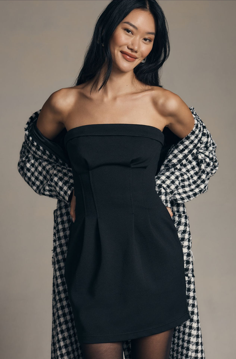 By Anthropologie Strapless Structured Mini Dress katie + hubbell By Anthropologie Strapless Structured Mini Dress katie + hubbell