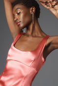 Load image into Gallery viewer, Maeve Square-Neck Satin Stretch Midi Dress