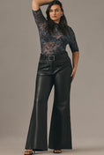 Load image into Gallery viewer, The Naomi Wide-Leg Flare Pants by Maeve: Faux Leather Edition