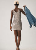 Load image into Gallery viewer, Dress The Population V-Neck Sequin Dress