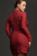 Load image into Gallery viewer, Maeve Long-Sleeve Scrunch Textured Mini Dress