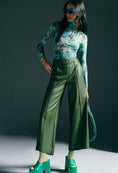 Load image into Gallery viewer, Maeve Faux Leather Pintuck Trousers