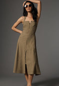 Load image into Gallery viewer, By Anthropologie Zip-Front Corset Dress