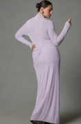 Load image into Gallery viewer, Sunday in Brooklyn Mock-Neck Ruched Mesh Dress