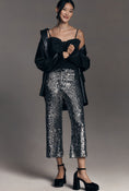 Load image into Gallery viewer, The Colette Cropped Wide-Leg Sequin Pants