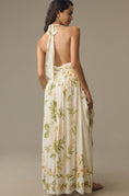 Load image into Gallery viewer, Farm Rio x Anthropologie V-Neck Floral Chiffon Maxi Dress